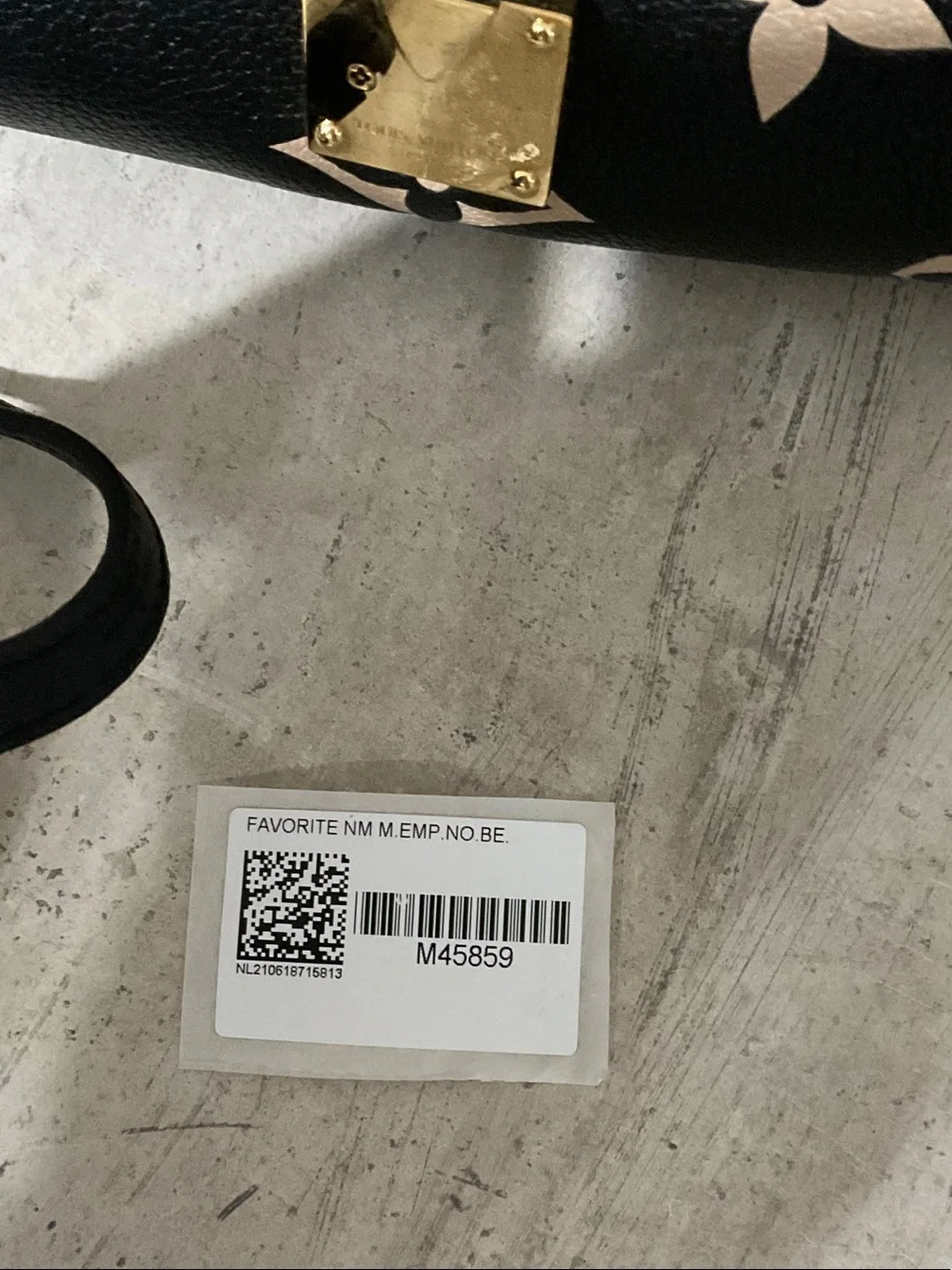 Louis Vuitton Black with Beige Monogram Chain Shoulder Bag